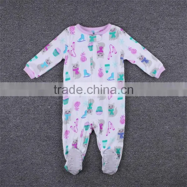 Wholesale Baby Pajama 100% Cotton Footed Design Baby Rompers for Girl Clothing photo-2