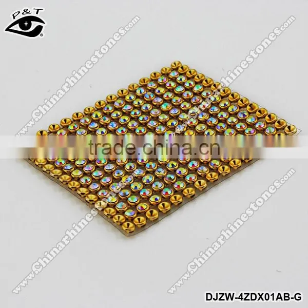 Hot Fix Aluminum Rhinestone Mesh 3MM SS10 Crystal AB Silver Base Mesh For Clothing Shoes Dress photo-5