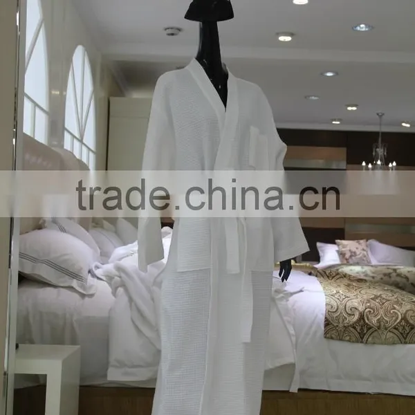 100% Cotton Hotel Waffle Bath Robe photo-3