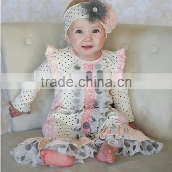 Wholesale 2017 New Style 0-3T Kids Wear Flutter Sleeve Baby Romper photo-5