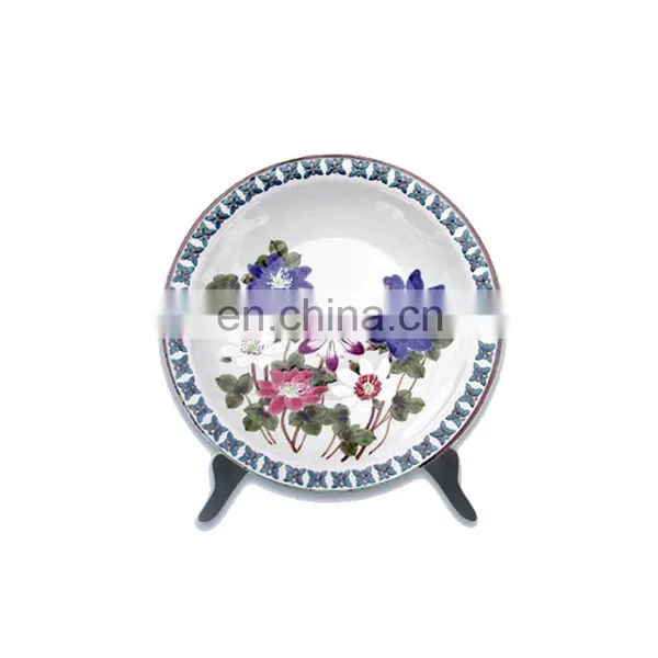 High Quality Antique Design Printed Unique Round Shape Plastic Display Plate photo-3