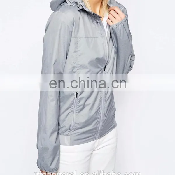Wholesale Fashion Cheap Plain Windbreaker Jacket for Women 2016 photo-4