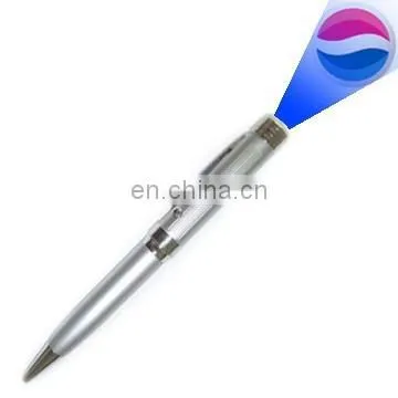 Light up Ball Point Pen-rubber Grip-projector-aluminum-multicolor-twist on photo-2