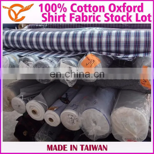 Taiwan Pure Cotton Plaid Oxford Fabric Stock Lot photo-3