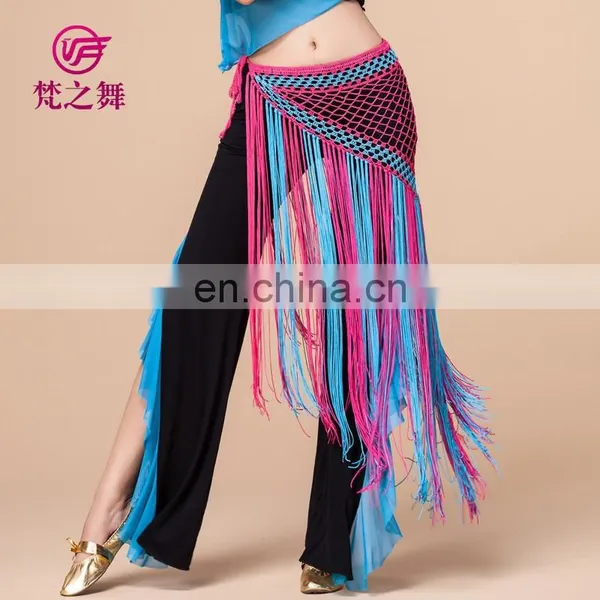 Tribal Long Tassel Multy Colors Belly Dance Hip Scarf Y-2038# photo-6