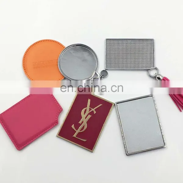 Wholesale Printing Brand Logo Small Single Pocket Compact Mirror photo-2