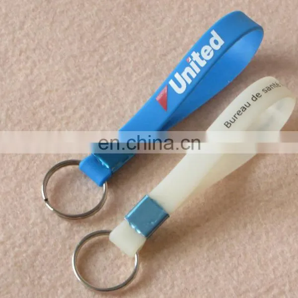 High Quality Custom Logo Embossed Silicone Key Rings for Sale photo-4
