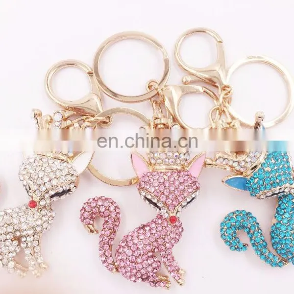 Customized Lovely Fox Shaped Metal Keychain For Bag Pendant photo-6