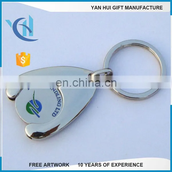 Enamel Trolley Keychain Coin for Supermarket Trolley Coin