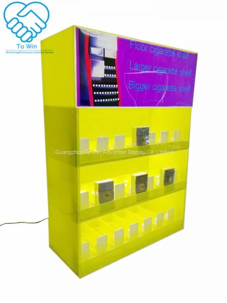 Classic Built-in Light Cigarette Shelf Pusher Display With Pusher Shelf For Cigarette photo-3