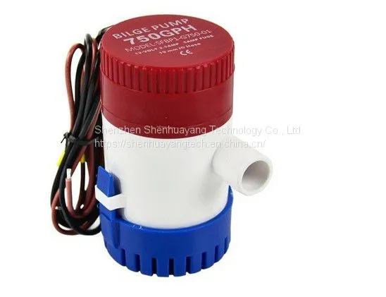 12V/24V, 350/500/750/1100 GPH Marine Boat Bilge Pump