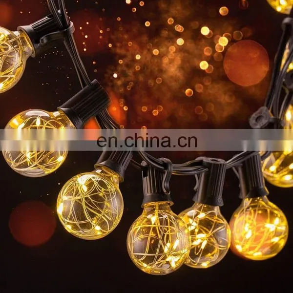 110V Waterproof Outdoor G40 LED Copper Wire LED String Light 32ft 30 Bulbs Christmas Lights photo-6