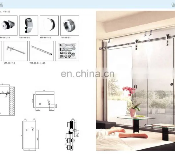 Full Set Stainless Steel Glass Sliding Door System photo-3