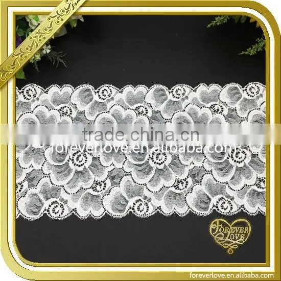 Embroidered Crochet Flower Elastic Ribbon Swiss Lace Trim FLL-050