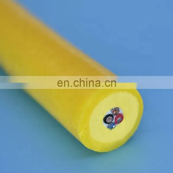 2 Cores With 2 Twisted Pair Double PUR Sheath Foaming Cable With Kevlar Rov Tether Umbilical Underwater Robot Cable photo-3