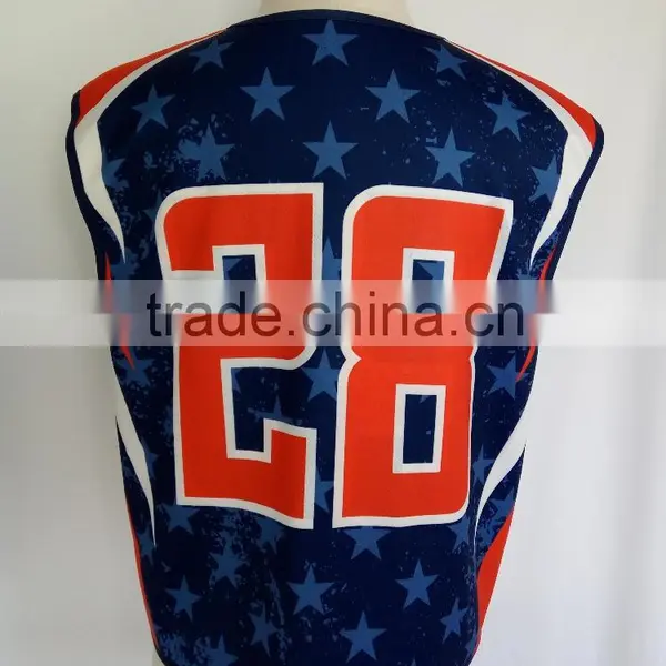100%polyester Men's Performance Reversible Sublimation Print Tank Top photo-4