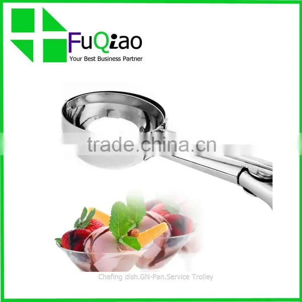 Most Popular Household Metal Engraved Ice Cream Scoop With Color Handle photo-6