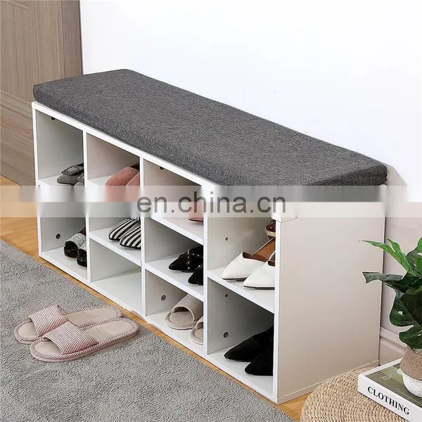 Shoe Rack Storage Bench Organiser Wooden Shelf Cupboard Box photo-4