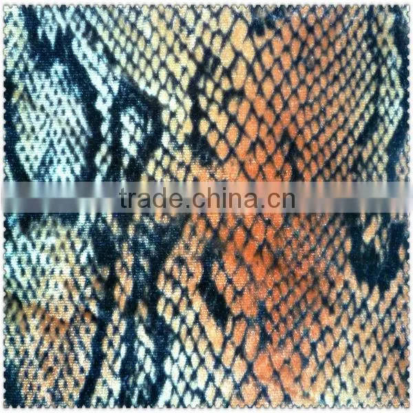 Fashion Velvet Fabric Printed Leopard Velvet Fabric for Garments