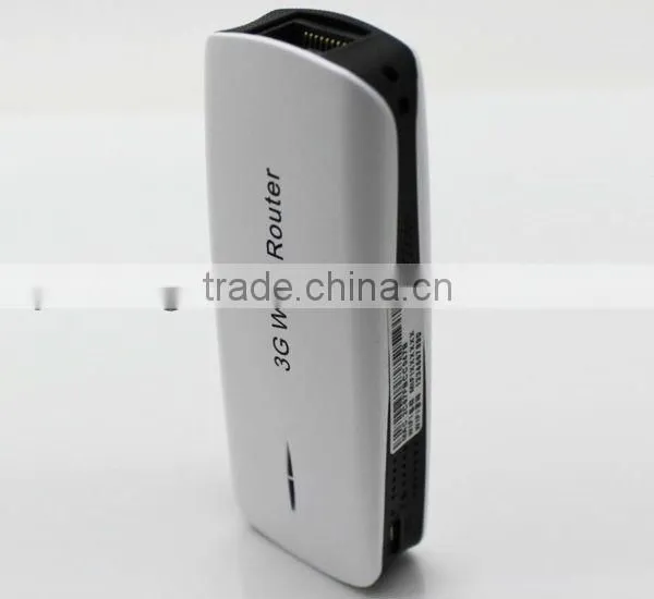 Portable 3G Wifi Router with rj45, sim card slot, usb port with power bank 1800mah