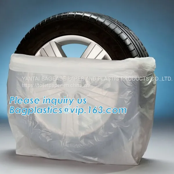 Biodegradable Car Tyre Storage Bag, Heavy Duty Washable, Tear Proof, Wheel Cover, Car Plastic Tire Bags photo-3