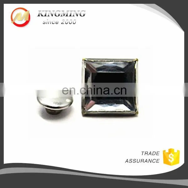 Best Selling 10mm Square Crystal Rivet For Leather photo-3