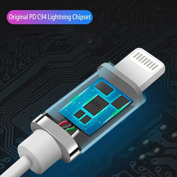 MFi Factory Type C to Lightning C94 Cable for IPhone 11 Pro photo-3