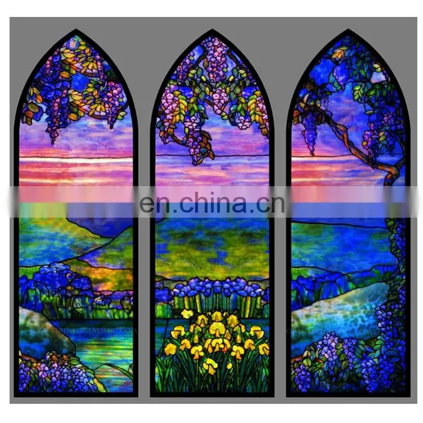2021 Supplier Custom Vintage Window Price Church Supplies Panel Wholesale Ornament Stained Glass photo-2