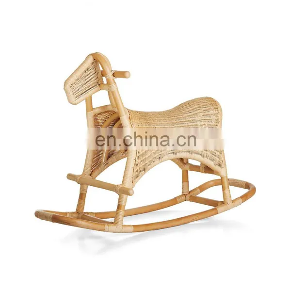 New Ideal Hot Selling Rustic Rattan Rocking Horse Toy Boho Toy Kid's Toy Vietnam Manufacturer Wholesale