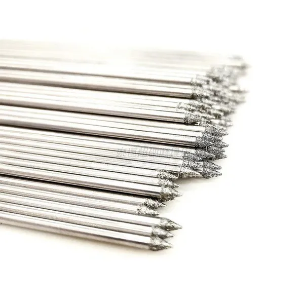 Customized 190mm Long Electroplated Diamond Sand Needle SDC120 # for Drilling Wood With a Handle Diameter of 2.5mm photo-4