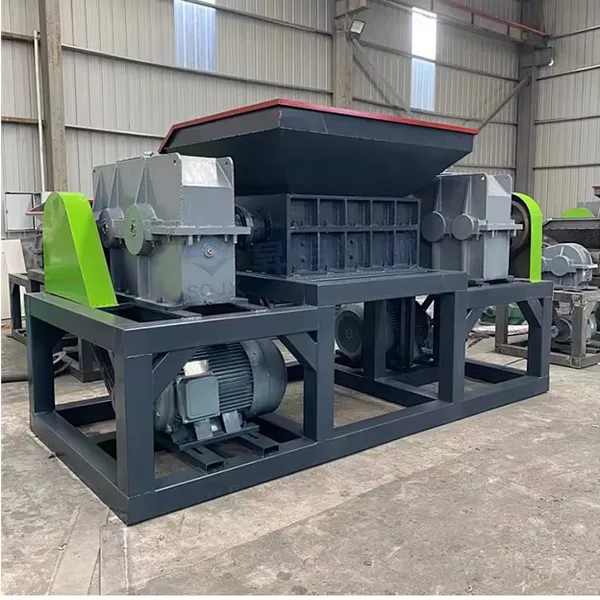 Waste Plastic Paper Cardboard Double Shaft Shredder Machine Dual Axis Shredder for Metal Shell Paper Roller photo-5
