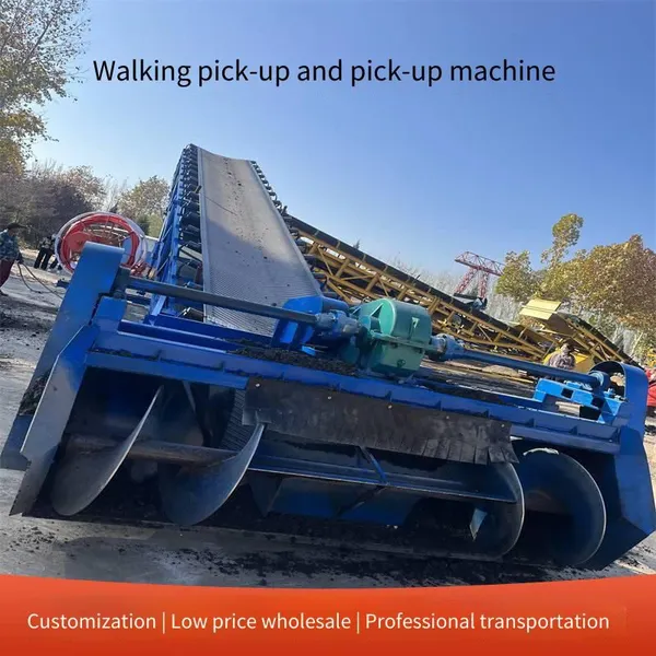 Crawler-type Coal Cinder Crushing Reclaimer, Automatic Material Reclaiming and Loading Conveyor, Mud Cake, Sand and Stone Powder Slag Scraping Machine photo-5
