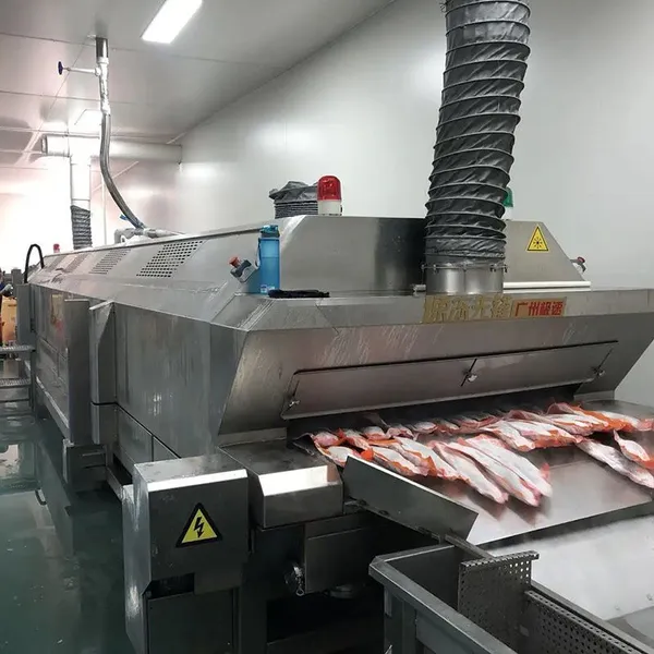 Industrial Food Freezing Machine Tunnel Quick-Freezing Potato Fries Chips Vegetable IQF Machine photo-4