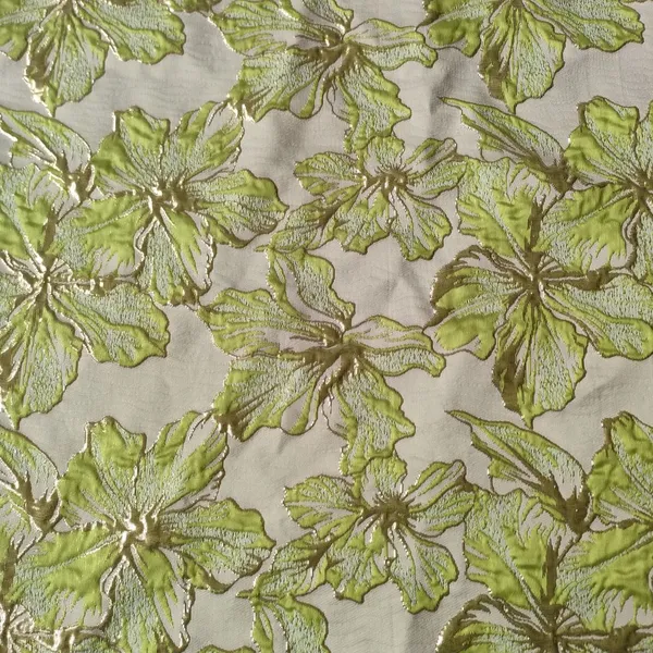 BJ031 Woven Metallic Yarn Floral Brocade Jacquard Fabric For Haute Couture photo-3