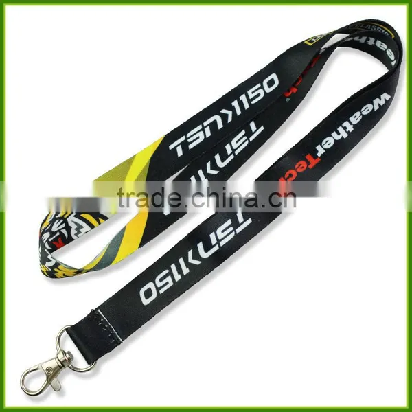 Rope Manufacturers Professional Custom Dark Gradient Color Heat Transfer Lanyard Webbing Lanyard Free Sample photo-3