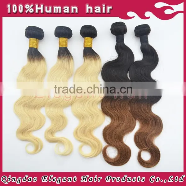 100% Indian Virgin Human Ombre Body Wave With Top Quality in Lower Price on photo-3