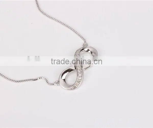 Elegant 925 Silver 8 Shape Pendant Chain 2016 Factory Wholesale photo-4