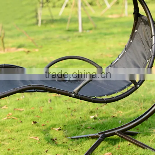 Indoor And Outdoor Swing Hammock Wrought Iron Sun Lounger With Canopy Balcony Swing Travel Sun Pool Lounger photo-2