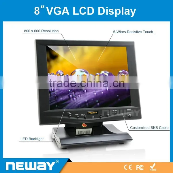 8 Inch VGA Touch Screen Monitor OEM Touch Panel Lcd Monitor photo-3