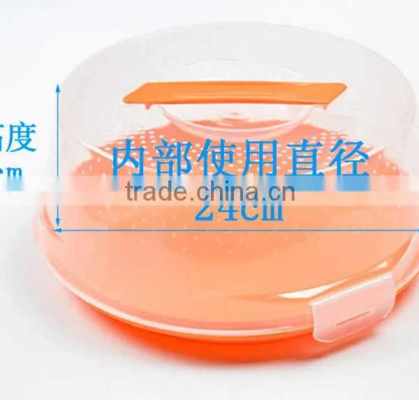AN182 ANPHY Sealing PP Food Plastic Crystal Cover Round Cake Suitcase Carrying Box Snack Box Handle Max 10'' Cake Takeaway Pack photo-3