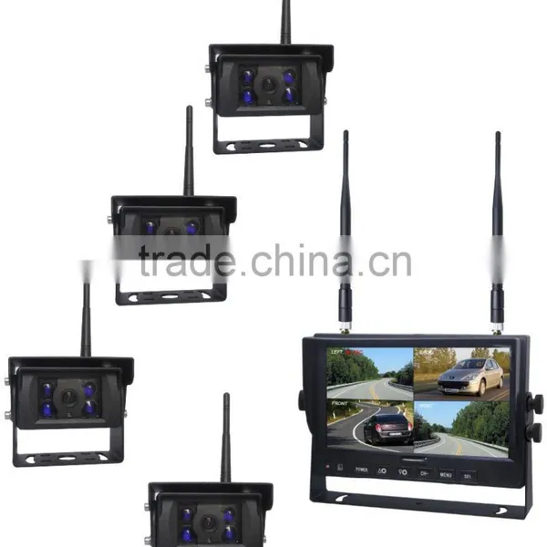100% Factory DC12 to 32V 2.4G Digital Wireless 4 Way Car Reverse Camera System With Night Vision Camera photo-6