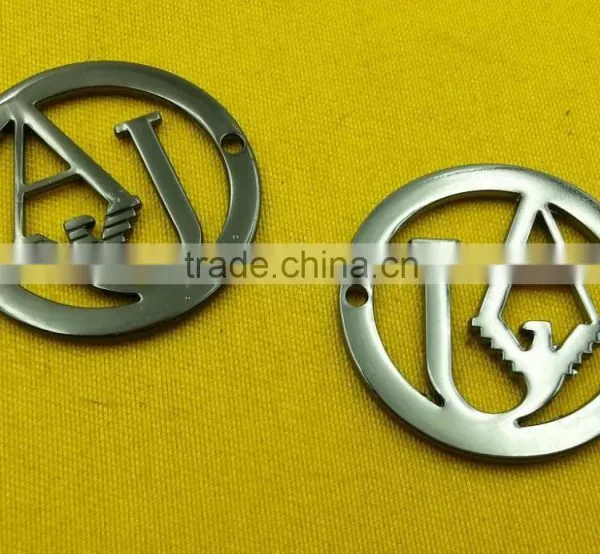 25mm Sew-on Logo Metal Badges For Jeans Clothes -- MZ6080 photo-3
