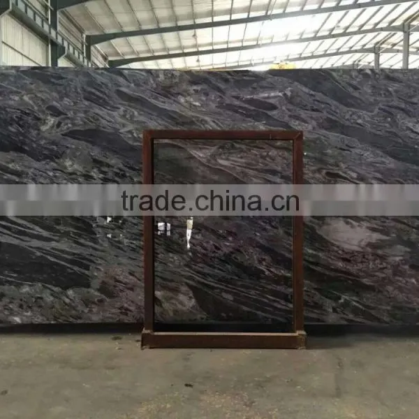 High Quality Polished Black Marble Slab photo-3