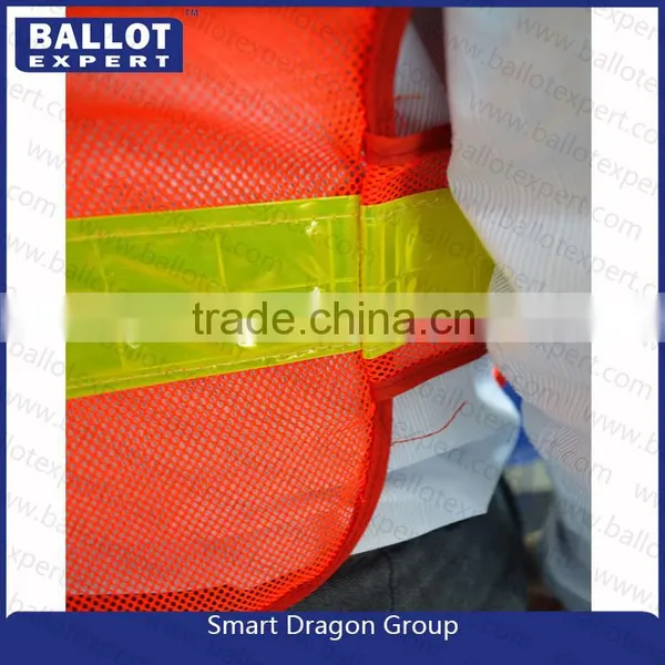 Mesh Polyester Fluorescent Fabrics Reflective Vest Pockets photo-4