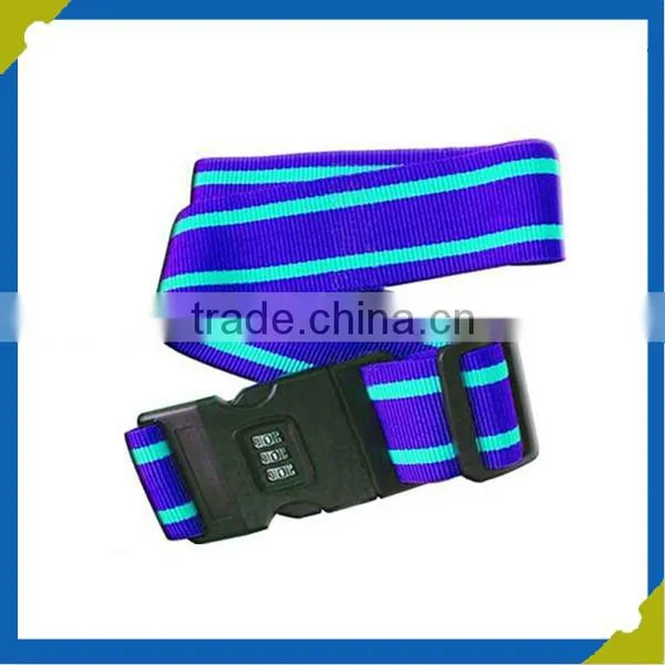 Custom Logo TSA Approved 3-Dial Combination Lock Luggage Strap photo-2
