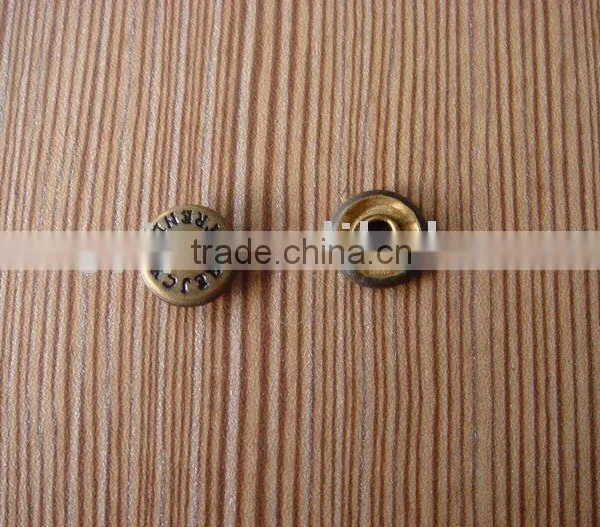 9.5mm chinese modish metal jeans rivet hot sale garment accessory