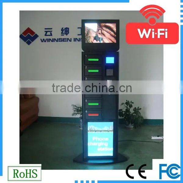 High Security Floor Standing Alone Storage Locker Phone Charging Tower APC-06A photo-6