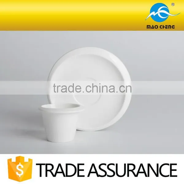Plain Fine China Ceramic Teacup With Saucer photo-2