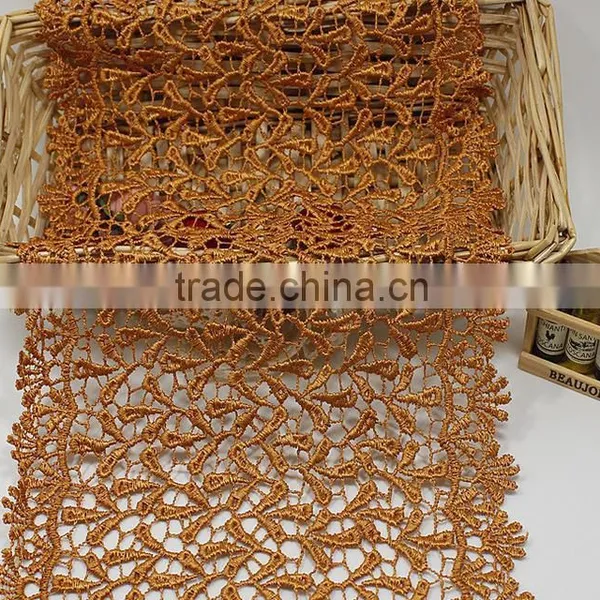 18.5cm Bulk Wide Embroidery Cotton Lace Trim,Color Lace Trim For Clothing photo-5