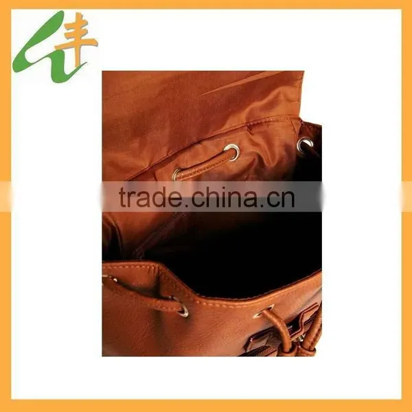 Fashional Designer Factory Wholesale Canvas Leather School Backpack photo-2